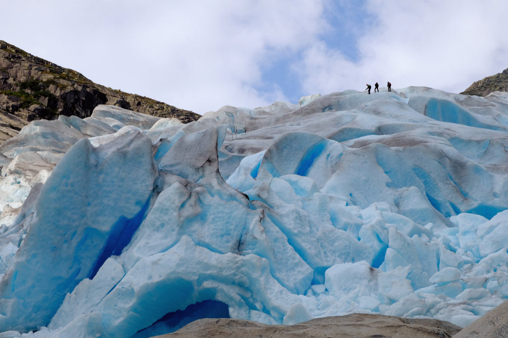 People Walking on a Glacier Photograph Print 100% Australian Made