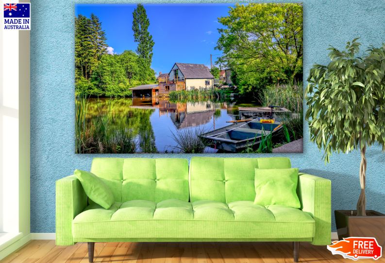 House Near Lake Photograph Print 100% Australian Made
