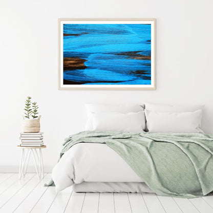 Blue & Black Abstract Design Home Decor Premium Quality Poster Print Choose Your Sizes