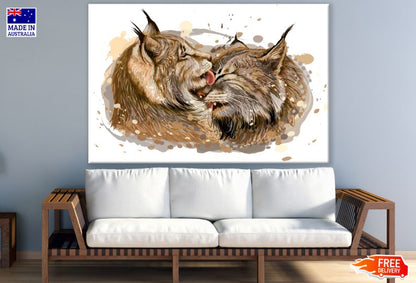 Cats Portrait Watercolor Painting Print 100% Australian Made