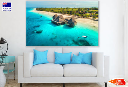 Resort over Sea Scenic Photograph Print 100% Australian Made