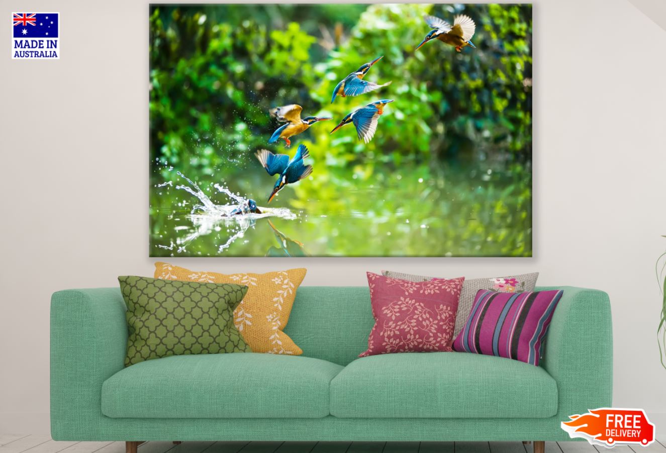 Kingfisher Birds Photograph Print 100% Australian Made
