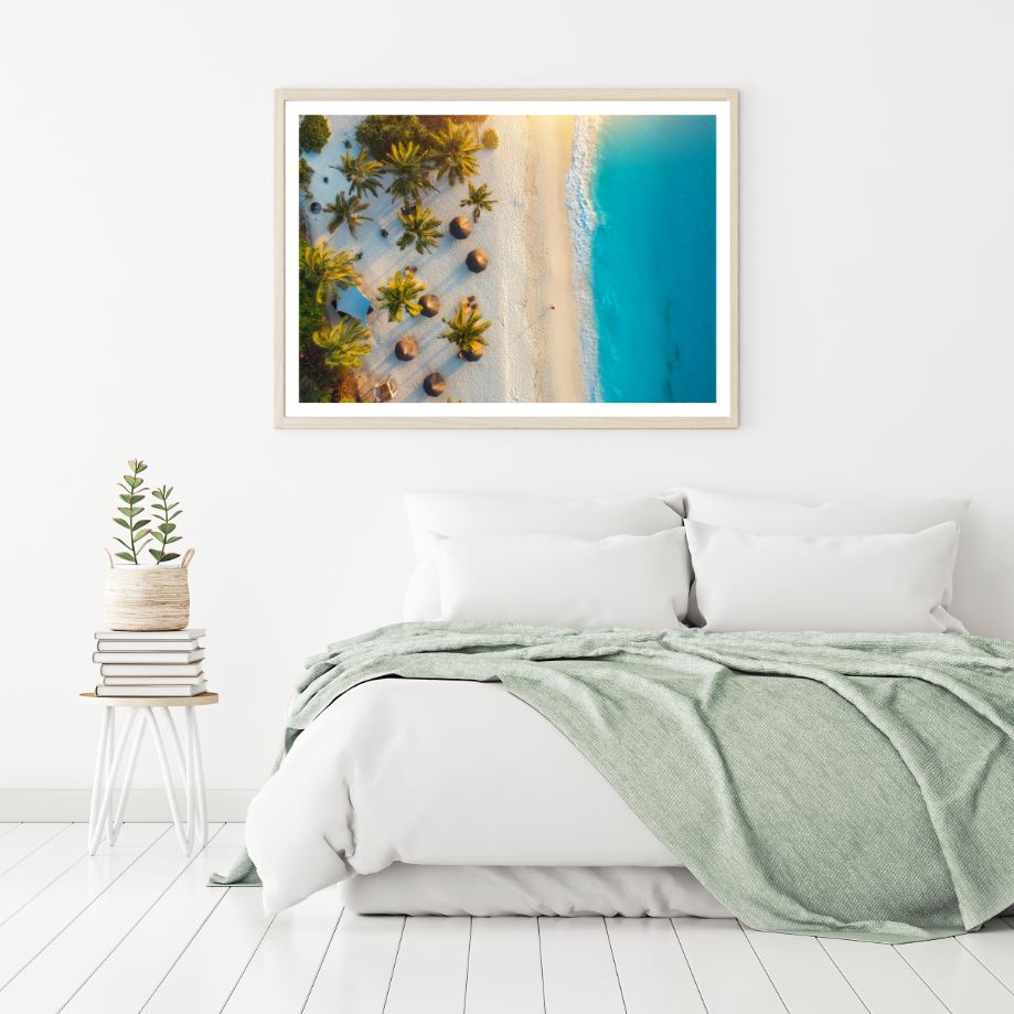 Sea Shore Aerial View Photograph Home Decor Premium Quality Poster Print Choose Your Sizes