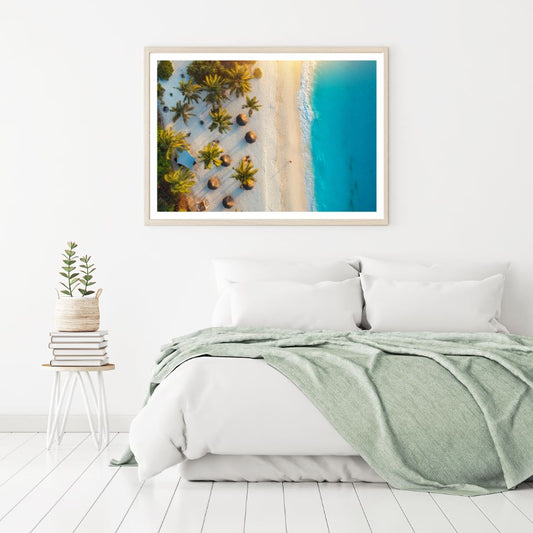 Sea Shore Aerial View Photograph Home Decor Premium Quality Poster Print Choose Your Sizes