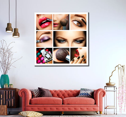 Square Canvas Salon Photo Collage Design High Quality Print 100% Australian Made