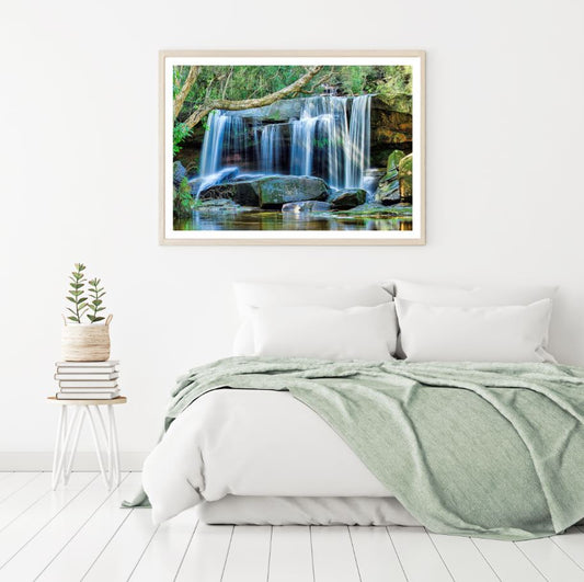 Waterfall Scenery View Photograph Home Decor Premium Quality Poster Print Choose Your Sizes