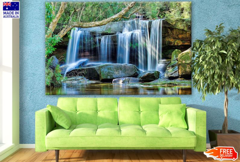 Waterfall in Forest Photograph Print 100% Australian Made
