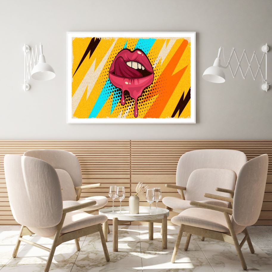 Lips Pop Art Design Home Decor Premium Quality Poster Print Choose Your Sizes