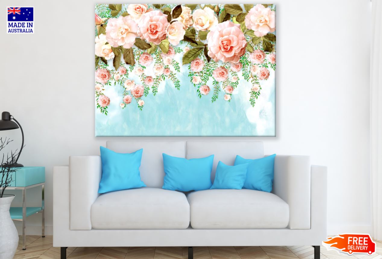 Colorful Flower Vines 3D Design Print 100% Australian Made