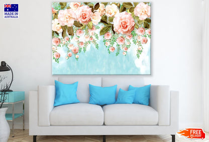 Colorful Flower Vines 3D Design Print 100% Australian Made