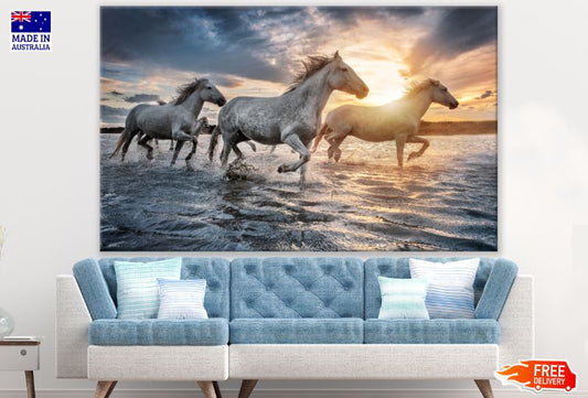 Horses Running on Water Photograph Print 100% Australian Made