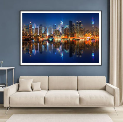 City Night Scenic View Photograph Home Decor Premium Quality Poster Print Choose Your Sizes