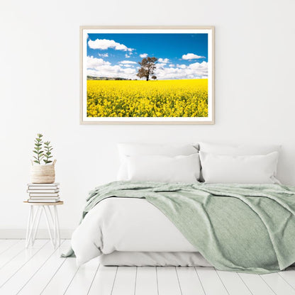 Yellow Flower Field Photograph Home Decor Premium Quality Poster Print Choose Your Sizes