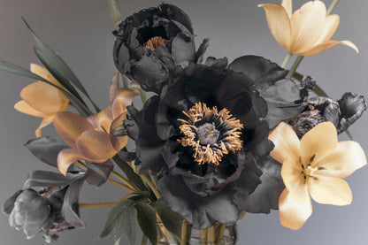 Black & Gold 3D Floral Design Home Decor Premium Quality Poster Print Choose Your Sizes