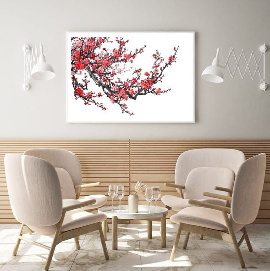 Colorful Flower Tree Watercolor Painting Home Decor Premium Quality Poster Print Choose Your Sizes
