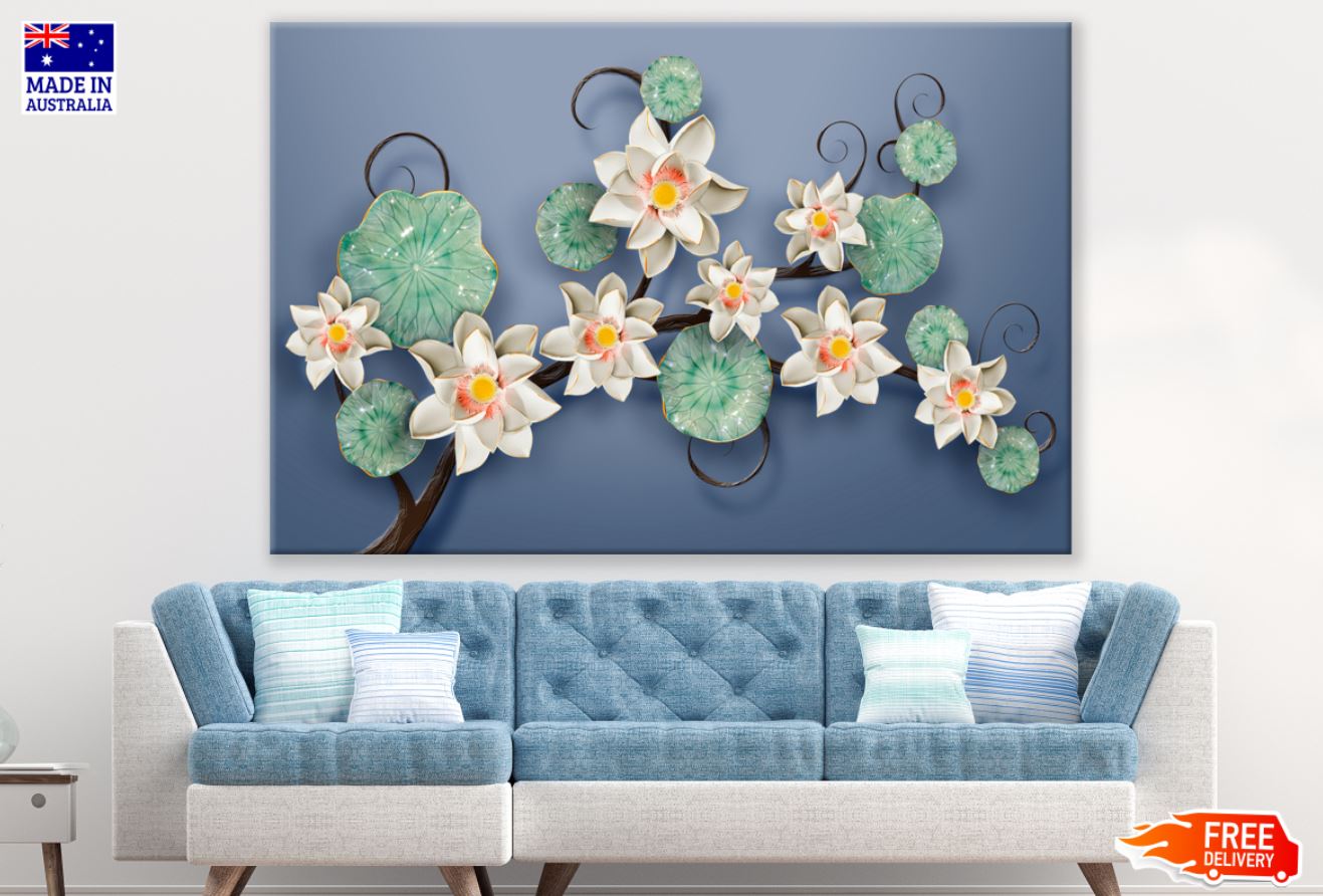 Colorful Flower Tree 3D Design Print 100% Australian Made