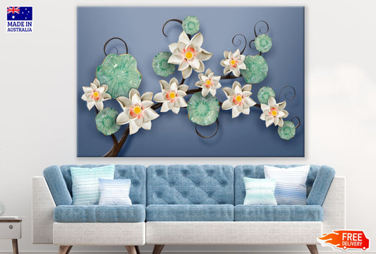 Colorful Flower Tree 3D Design Print 100% Australian Made