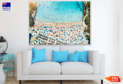 Sea with Tourists Aerial View Print 100% Australian Made