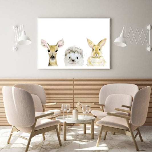 Animals Watercolor Painting Home Decor Premium Quality Poster Print Choose Your Sizes