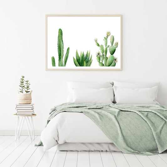 Cactus Plants Watercolor Painting Home Decor Premium Quality Poster Print Choose Your Sizes