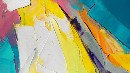 Colorful Abstract Oil Painting Print 100% Australian Made