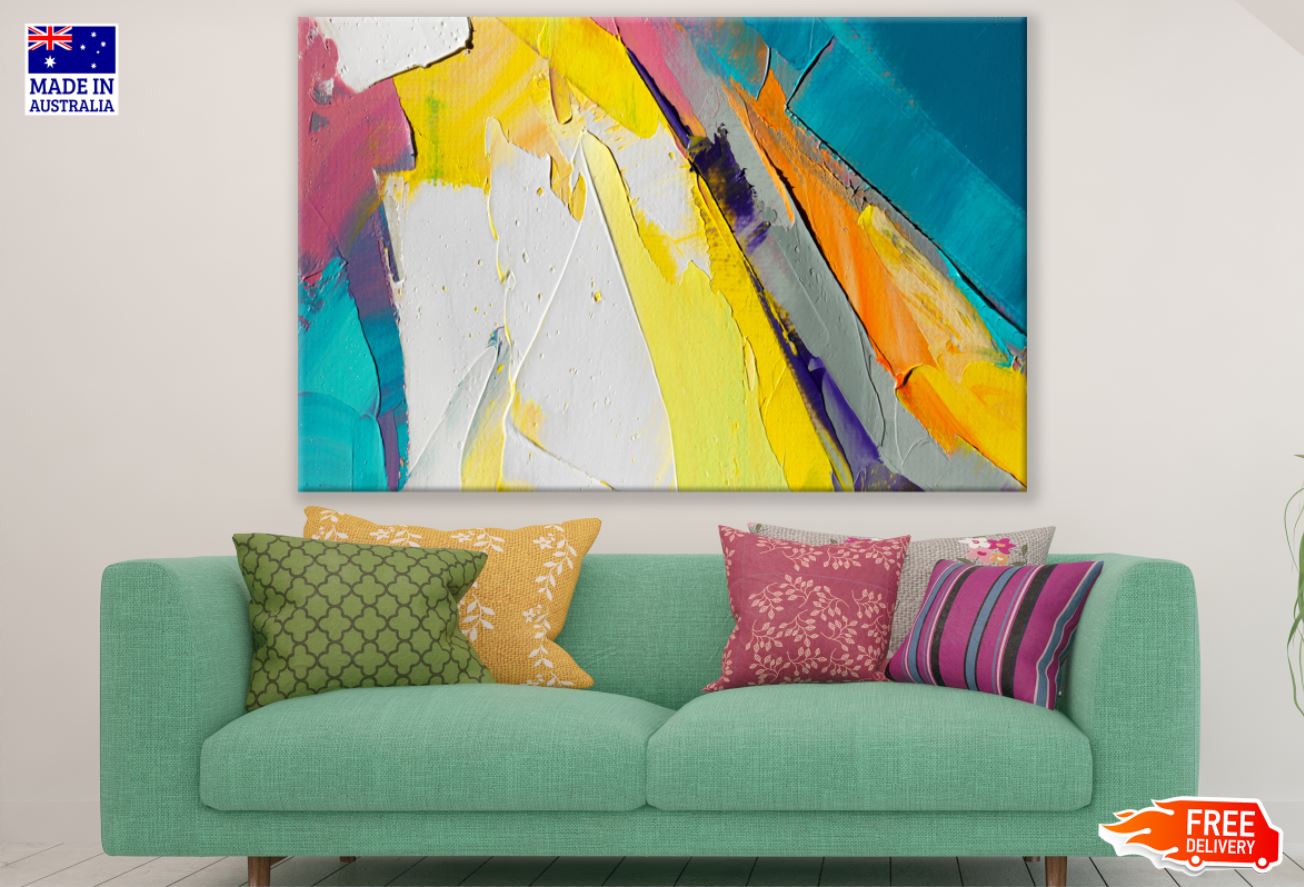 Colorful Abstract Oil Painting Print 100% Australian Made