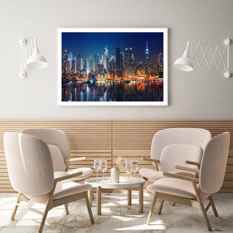 City Night Scenery Photograph Home Decor Premium Quality Poster Print Choose Your Sizes
