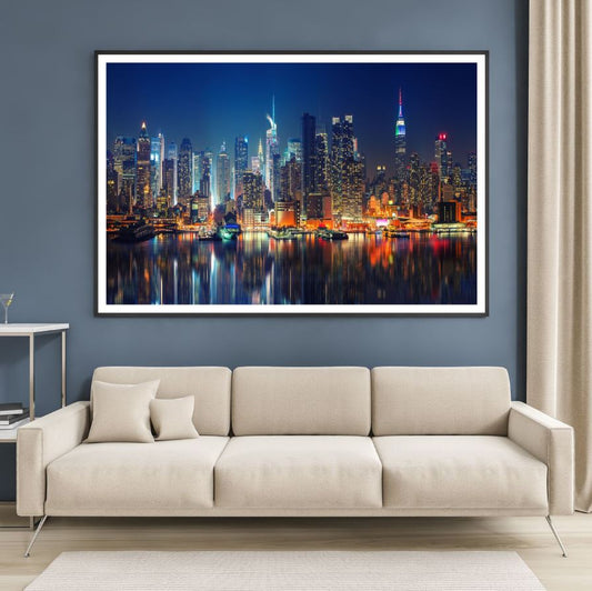Night City Scenery Photograph Home Decor Premium Quality Poster Print Choose Your Sizes