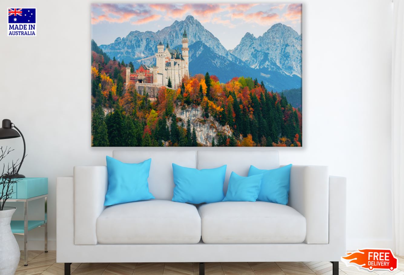 House on Hill with Forest View Print 100% Australian Made