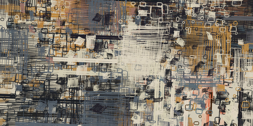 Grey & Brown Abstract DesignPrint 100% Australian Made