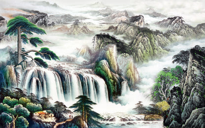 Chinese Nature Landscape Painting Print 100% Australian Made