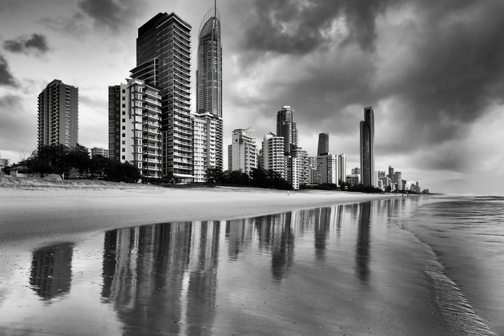 Cityscape View B&W Photograph Print 100% Australian Made