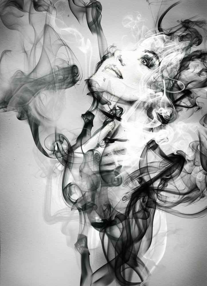 Lady Smoke Art Abstract Print 100% Australian Made