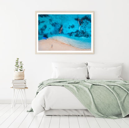 Boats on Stunning Sea Photograph Home Decor Premium Quality Poster Print Choose Your Sizes