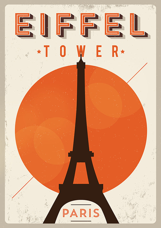 Eiffel Tower Poster Print 100% Australian Made