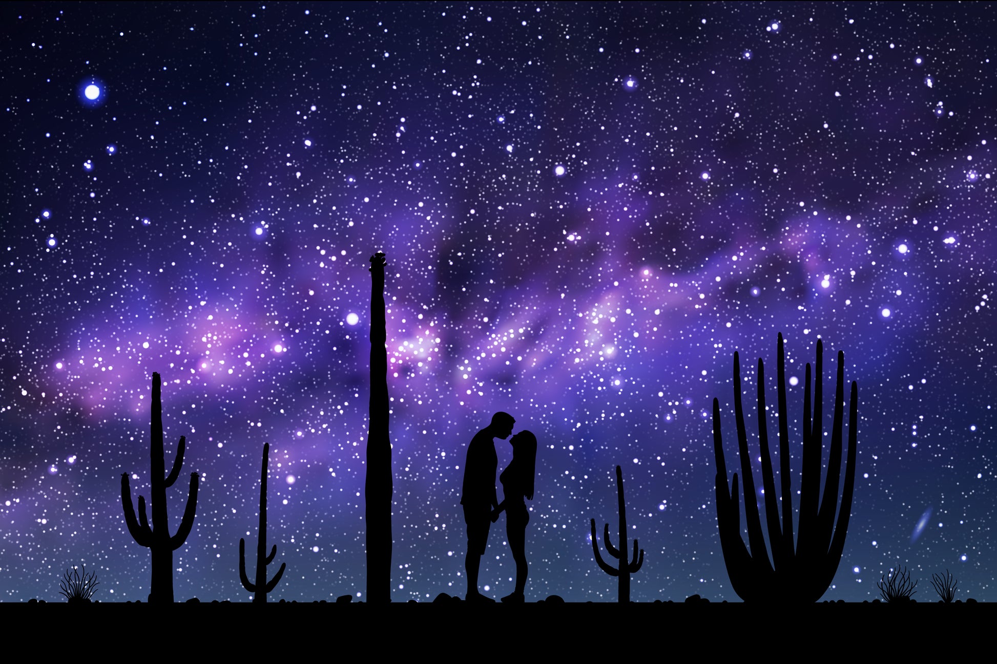 Couple & Night Sky View Photograph Print 100% Australian Made