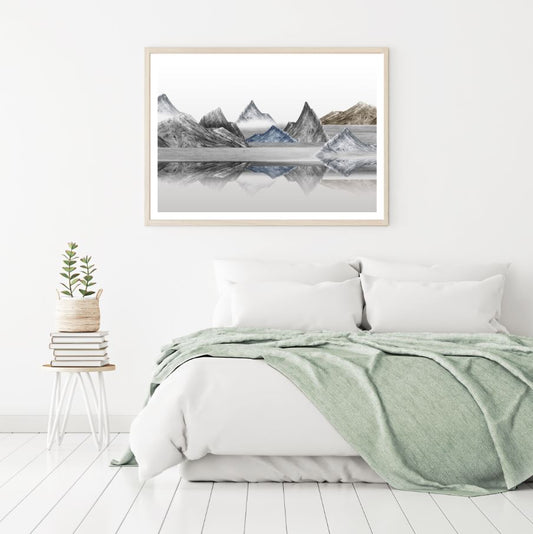Mountains Watercolor Painting Home Decor Premium Quality Poster Print Choose Your Sizes