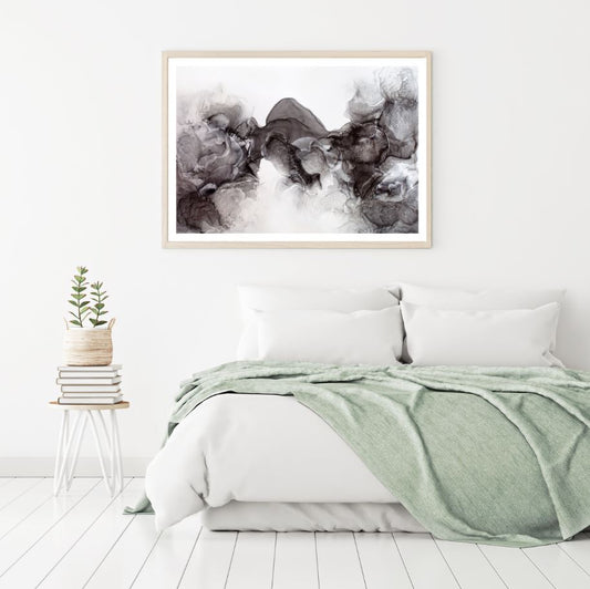 B&W Abstract Watercolor Deign Home Decor Premium Quality Poster Print Choose Your Sizes