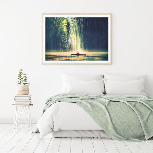 Man on Boat Abstract Design Home Decor Premium Quality Poster Print Choose Your Sizes