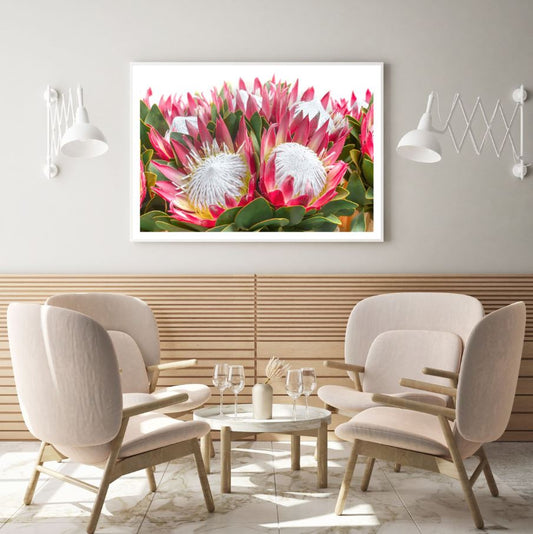 Red & White Flowers Photograph Home Decor Premium Quality Poster Print Choose Your Sizes