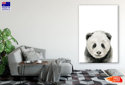 Panda Face Watercolor Painting Print 100% Australian Made