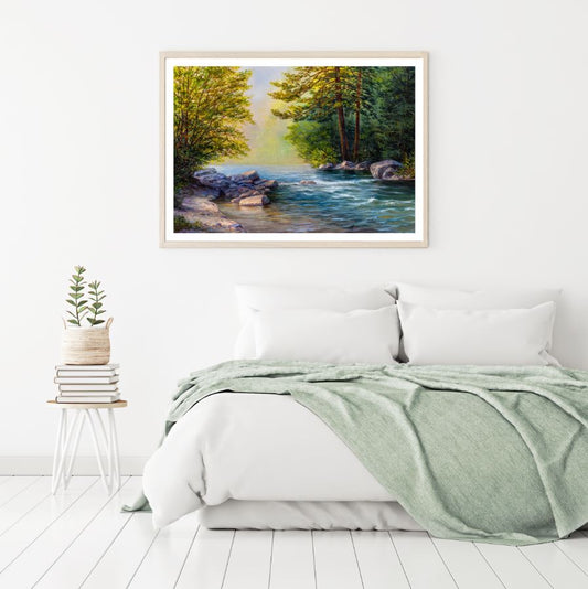 Colorful Waterstream Oil Painting Home Decor Premium Quality Poster Print Choose Your Sizes