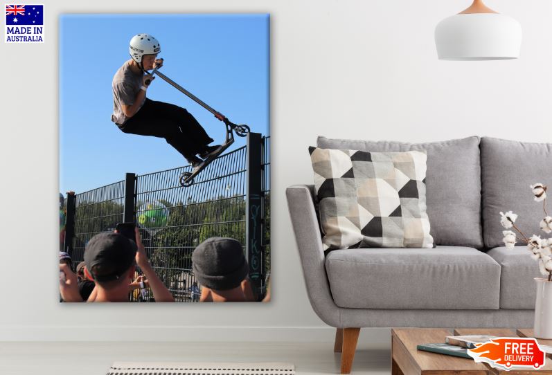 Scooter Champion Stunt Photograph Print 100% Australian Made