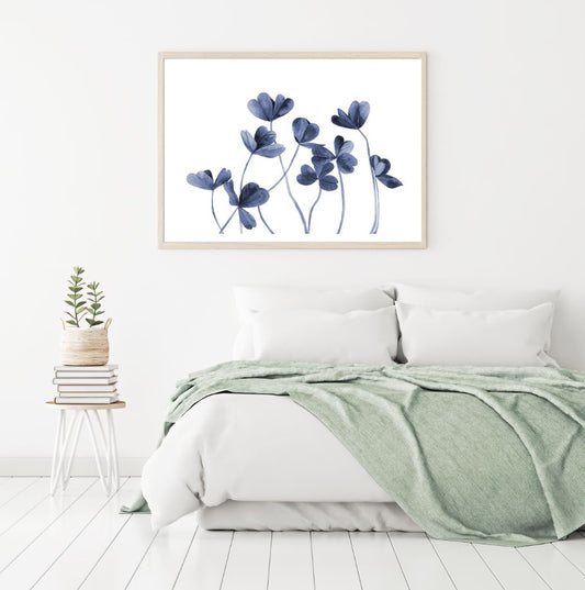 Blue Flowers Watercolor Painting Home Decor Premium Quality Poster Print Choose Your Sizes