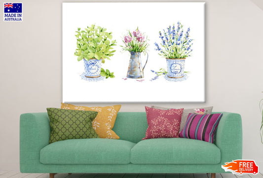 Colorful Flower Vase Watercolor Print 100% Australian Made