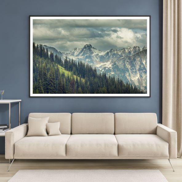 Trees on Mountain Scenery Photograph Home Decor Premium Quality Poster Print Choose Your Sizes