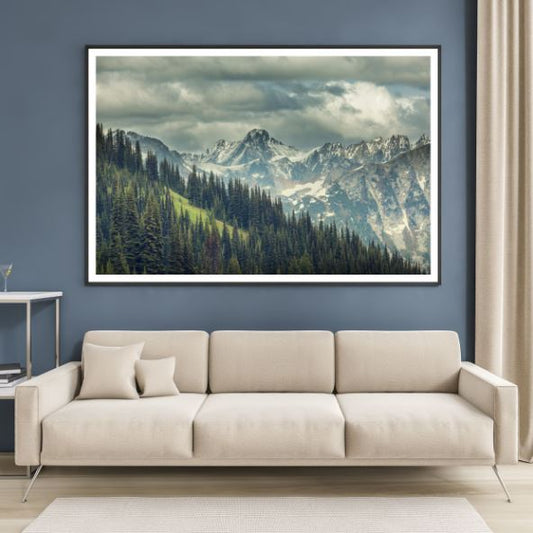 Trees on Mountain Scenery Photograph Home Decor Premium Quality Poster Print Choose Your Sizes