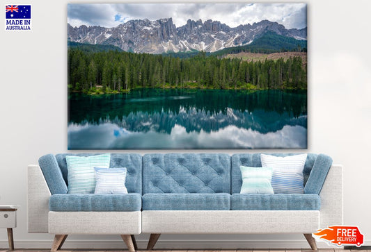 Stunning Forest & Lake with Mountain View Photograph Print 100% Australian Made