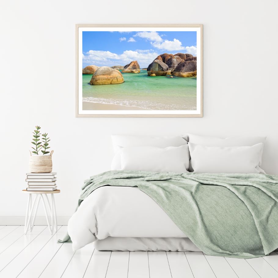 Sea with Huge Rocks Photograph Home Decor Premium Quality Poster Print Choose Your Sizes