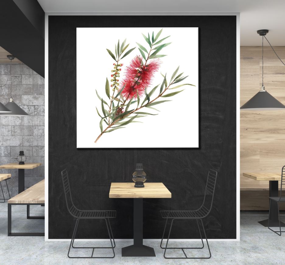 Square Canvas Floral Watercolor Painting High Quality Print 100% Australian Made